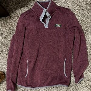 L.L. Bean Fleece with Gray Trim